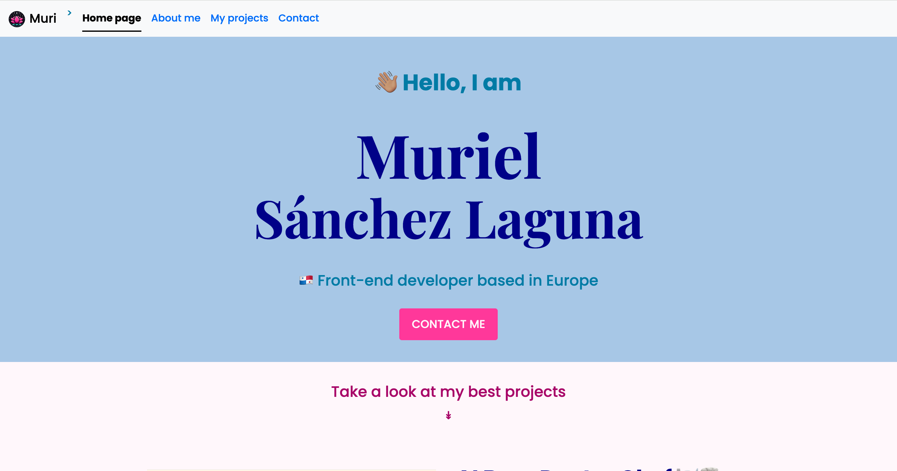 View of 'Muriel Sánchez Laguna Portfolio'